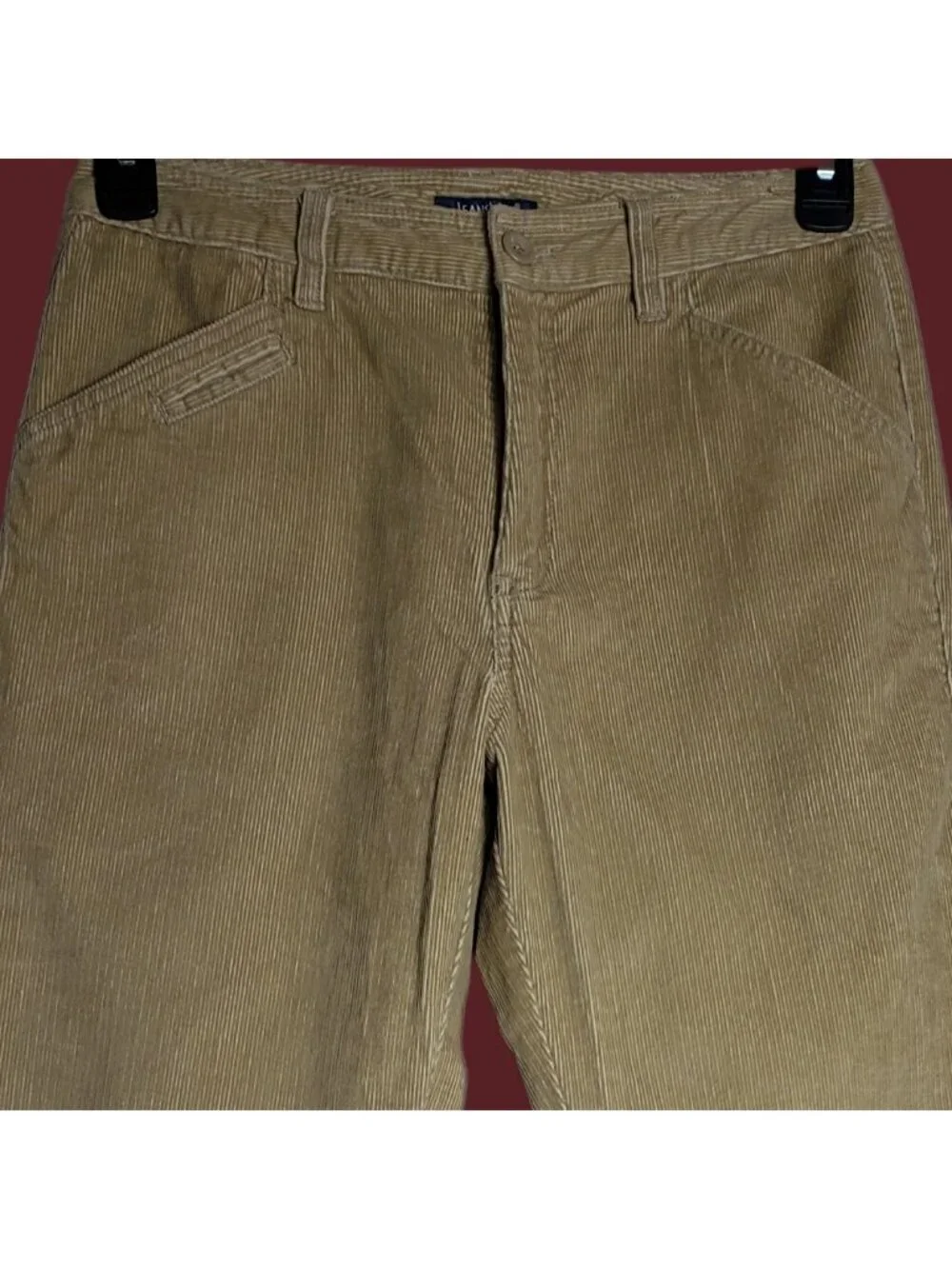 Jeanswest Corduroy Straight-Leg Women Pants With Pockets khaki Size 11 b